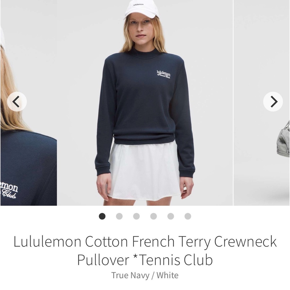 68. Lululemon True Navy Crewneck Sweatshirt - Tennis Club Logo